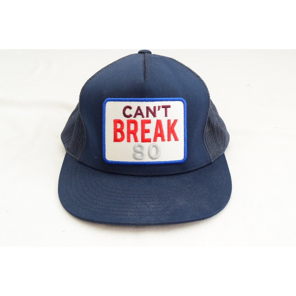 G/Fore Mens Navy Blue Can't Break 80 Patch Trucker Hat Cap Golf Adjustable